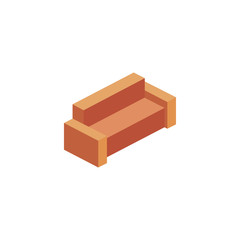 Isolated home couch vector design