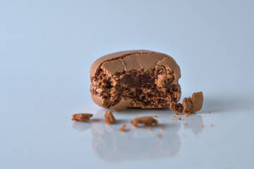 French cookies, chocolate chip cookies with white background. Gourmet concept.