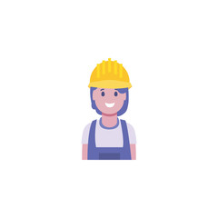 Isolated builder avatar woman with yellow helmet vector design