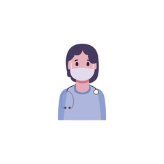 Isolated woman doctor vector design