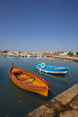 Fototapeta na wymiar The little port of Marzamemi, Province of Syracuse, Sicily, Italy