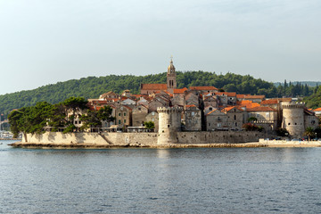 Fototapeta na wymiar Korcula, Croatia - popular resort in the Adriatic 