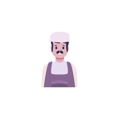 Isolated avatar man with mustache vector design