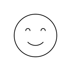 Fototapeta premium Smiling, emotions icon. Simple line, outline vector expression of mood icons for ui and ux, website or mobile application