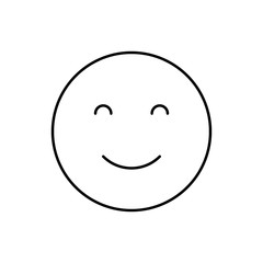 Smiling, emotions icon. Simple line, outline vector expression of mood icons for ui and ux, website or mobile application