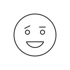 Happy, emotions icon. Simple line, outline vector expression of mood icons for ui and ux, website or mobile application