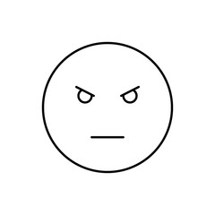 Angry, emotions icon. Simple line, outline vector expression of mood icons for ui and ux, website or mobile application
