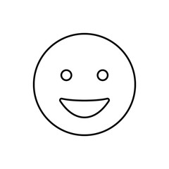 Fototapeta premium Happy, smiling, emotions icon. Simple line, outline vector expression of mood icons for ui and ux, website or mobile application