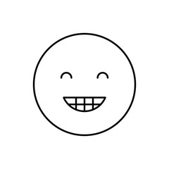 Happy, teeth, emotions icon. Simple line, outline vector expression of mood icons for ui and ux, website or mobile application