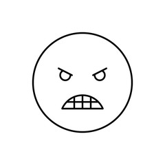 Angry, teeth, emotions icon. Simple line, outline vector expression of mood icons for ui and ux, website or mobile application
