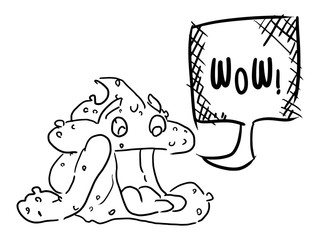 sketch doodle drawing poo on a white background