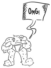 sketch doodle drawing poo on a white background