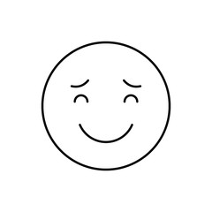 Smiling Raised eyebrows icon. Simple line, outline vector expression of mood icons for ui and ux, website or mobile application