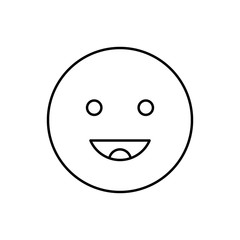 Fototapeta premium Happy smiling, tongue, emotions icon. Simple line, outline vector expression of mood icons for ui and ux, website or mobile application