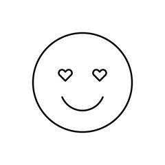 Happy, heart, emotions icon. Simple line, outline vector expression of mood icons for ui and ux, website or mobile application