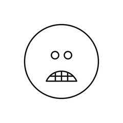 Obraz premium Scared, emotions icon. Simple line, outline vector expression of mood icons for ui and ux, website or mobile application