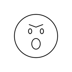 Angry, emotions icon. Simple line, outline vector expression of mood icons for ui and ux, website or mobile application