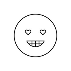 Lovely eyes, emotions icon. Simple line, outline vector expression of mood icons for ui and ux, website or mobile application