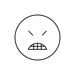 Angry, teeth, emotions icon. Simple line, outline vector expression of mood icons for ui and ux, website or mobile application