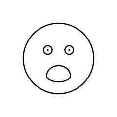 Surprised, opened mouth, emotions icon. Simple line, outline vector expression of mood icons for ui and ux, website or mobile application