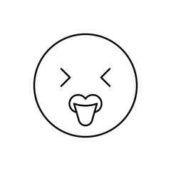 Tongue, smiling, emotions icon. Simple line, outline vector expression of mood icons for ui and ux, website or mobile application