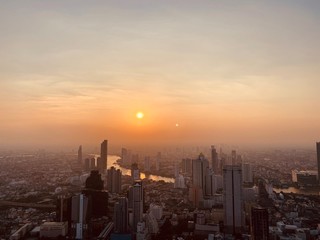 Fototapeta na wymiar Bangkok aus der Vogelperspektive