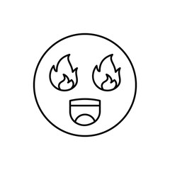Flame, emotions icon. Simple line, outline vector expression of mood icons for ui and ux, website or mobile application