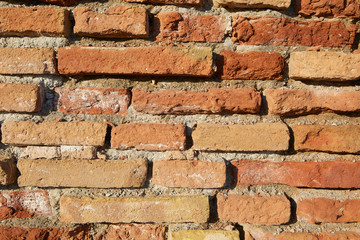Detail of bricks in a old building