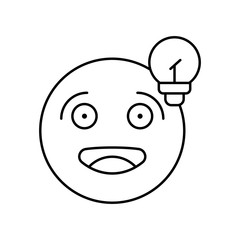 Idea, emotions icon. Simple line, outline vector expression of mood icons for ui and ux, website or mobile application