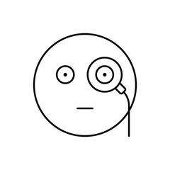 Detective, emotions icon. Simple line, outline vector expression of mood icons for ui and ux, website or mobile application