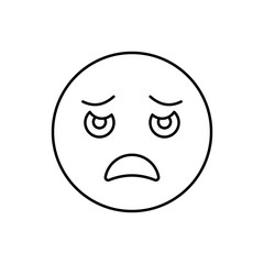 Sad, surprised, emotions icon. Simple line, outline vector expression of mood icons for ui and ux, website or mobile application
