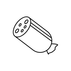 Salami, meat icon. Simple line, outline vector batcher icons for ui and ux, website or mobile application