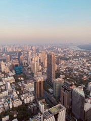 Fototapeta na wymiar Bangkok von oben aus der Vogelperspektive