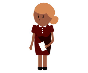 doll, graphic person, woman icon, female illustration