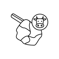 Meat, bone icon. Simple line, outline vector batcher icons for ui and ux, website or mobile application