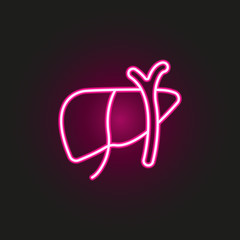 liver herpetology neon style icon. Simple thin line, outline vector of medical icons for ui and ux, website or mobile application