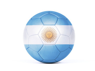 Football or soccer ball in Argentinian national colors