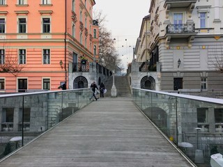 Fototapeta na wymiar Urban city view of Ljubljana, Slovenia