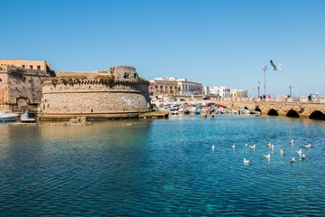 Angioino Aragonese castle of Gallipoli, Salento, Italy