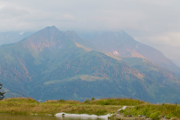 Fototapeta premium Zell am See, Alpen Berge Landschaft