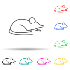mice multi color style icon. Simple thin line, outline vector of pest control and insect icons for ui and ux, website or mobile application
