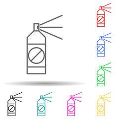 insecticide multi color style icon. Simple thin line, outline vector of pest control and insect icons for ui and ux, website or mobile application