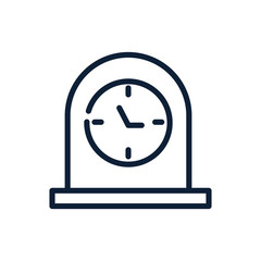 time vintage clock linear design