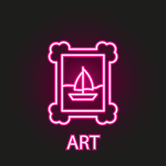 relaxation in art neon style icon. Simple thin line, outline vector of relaxation icons for ui and ux, website or mobile application