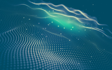 Abstract background. Molecules technology with polygonal shapes, connecting dots and lines....
