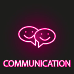 relaxation in communication neon style icon. Simple thin line, outline vector of relaxation icons for ui and ux, website or mobile application