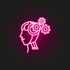Advisor robot machine neon style icon. Simple thin line, outline vector of robo icons for ui and ux, website or mobile application
