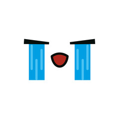 Isolated weeping happy face cartoon vector design