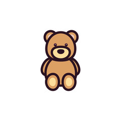 Naklejka premium Cute bear cartoon vector design