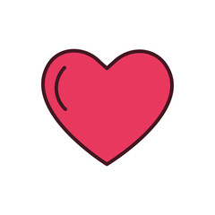 Isolated heart icon vector design